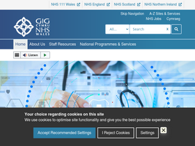 'wales.nhs.uk' screenshot