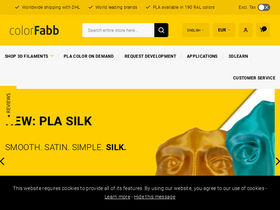 'colorfabb.com' screenshot