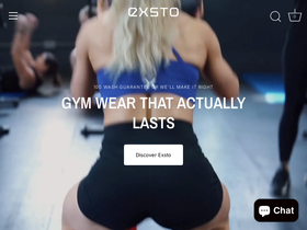 exstoapparel.com homepage screenshot