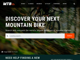 'mtbdatabase.com' screenshot