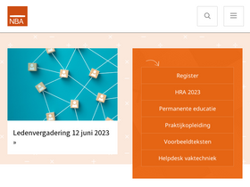 'nba.nl' screenshot