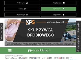 'cenyrolnicze.pl' screenshot