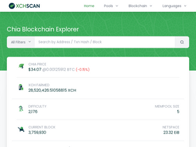 'xchscan.com' screenshot