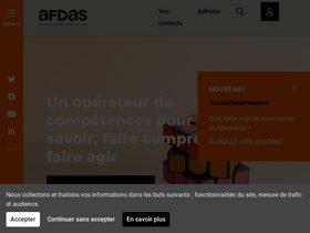 'afdas.com' screenshot