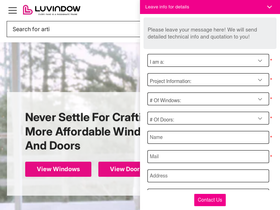 luvindow.com homepage screenshot