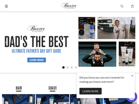 'baxterofcalifornia.com' screenshot