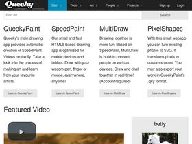 Queeky Tools - create speedpaint drawings online