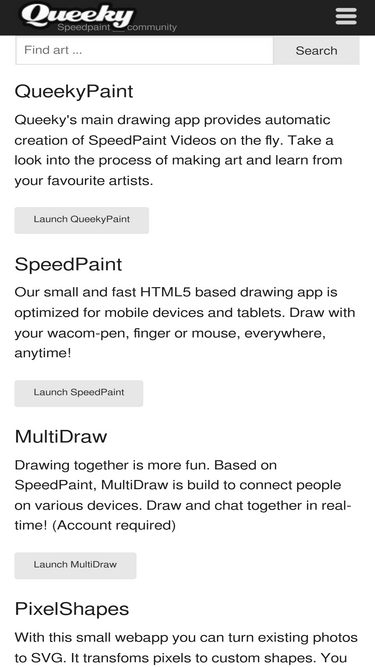 Queeky Tools - create speedpaint drawings online