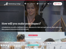 'muhlenberg.edu' screenshot