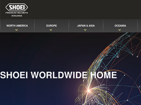 'shoei.com' screenshot