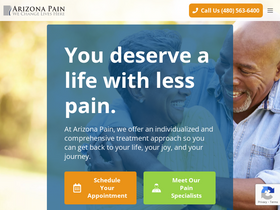 'arizonapain.com' screenshot
