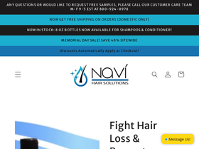 navihairrestore.com homepage screenshot