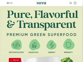 suvanutrition.com homepage screenshot