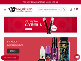 'royalflushvape.co.uk' screenshot