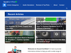 'soundcertified.com' screenshot