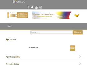 'senado.gov.co' screenshot