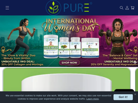 pure-nutraceutical.com homepage screenshot