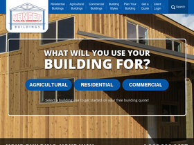'hansenpolebuildings.com' screenshot