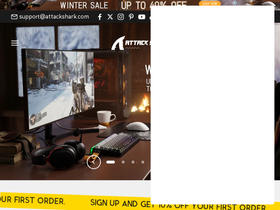 ATTACK SHARK homepage screenshot