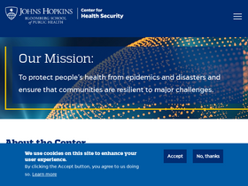 'centerforhealthsecurity.org' screenshot