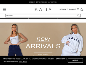 Kaiia The Label homepage screenshot