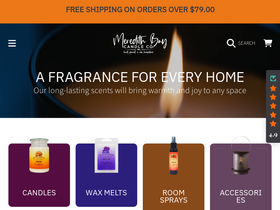 meredithbaycandles.com homepage screenshot