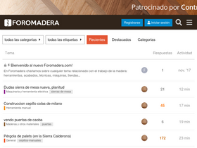 'foromadera.com' screenshot