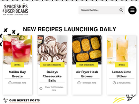 'spaceshipsandlaserbeams.com' screenshot