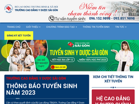 'caodangyduocsaigon.com' screenshot