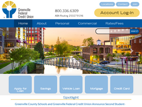 'greenvillefcu.com' screenshot