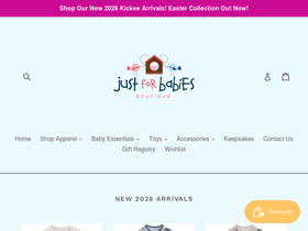 shopjustforbabies.com homepage screenshot