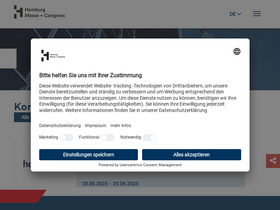 'hamburg-messe.de' screenshot