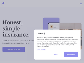 'feather-insurance.com' screenshot