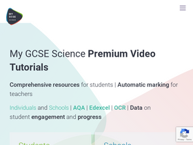 'my-gcsescience.com' screenshot