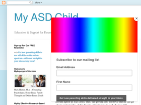 'myaspergerschild.com' screenshot