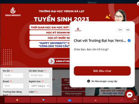 'yersin.edu.vn' screenshot