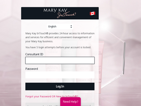 'marykayintouch.ca' screenshot