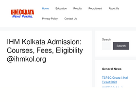 'ihmkolkata.org' screenshot