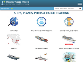 'marinevesseltraffic.com' screenshot