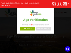 'simplegardencbd.com' screenshot
