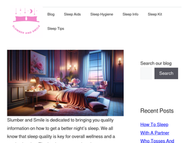 'slumberandsmile.com' screenshot