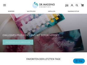 Dr. Massing Cosmetics website screenshot