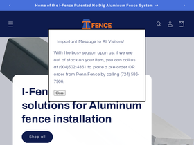 shopifence.com homepage screenshot