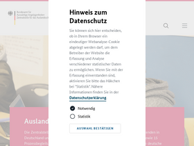 'auslandsschulwesen.de' screenshot