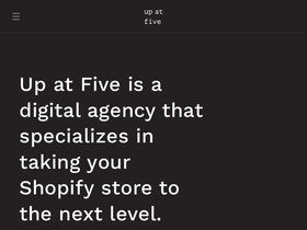 Up at Five website screenshot