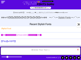 'stylishfontsguru.com' screenshot