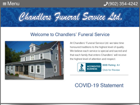 'chandlersfuneral.com' screenshot
