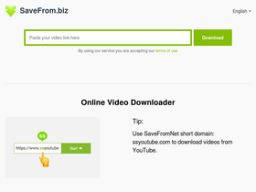 'savefrom.biz' screenshot