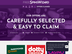 'freespinswizard.com' screenshot