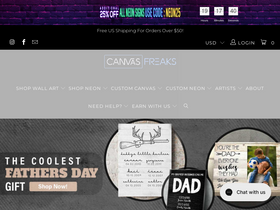 'canvasfreaks.com' screenshot